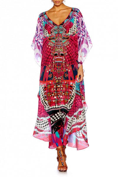 Long Vneck Kaftan- Desert Discotheque