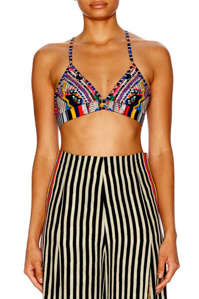 Triangle Bra Top W/ Seam- Woven Wonderland