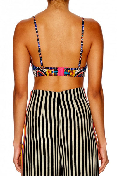 Triangle Bra Top W/ Seam- Woven Wonderland