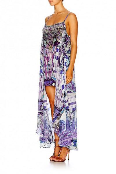 Mini Dress W/ Long Overlay- Ritual Rhapsody