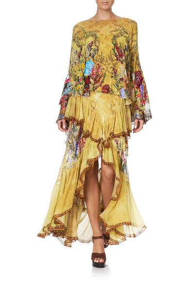 Maxi Skirt W/ Double Frill- Among The Gumtrees