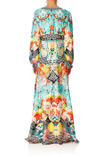 Printed Lantern Sleeve Dress- Galaxy Girl