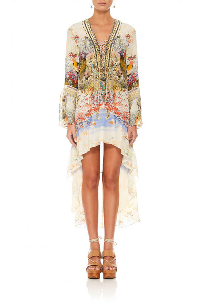 Short Dress W/ High Low Hem- Lady Labryinth