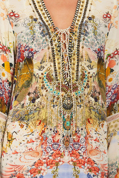 Short Dress W/ High Low Hem- Lady Labryinth