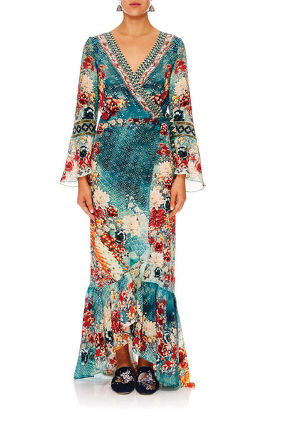 Long Sleeve Wrap Dress- Her Heirloom