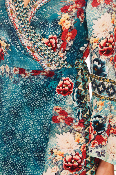 Long Sleeve Wrap Dress- Her Heirloom