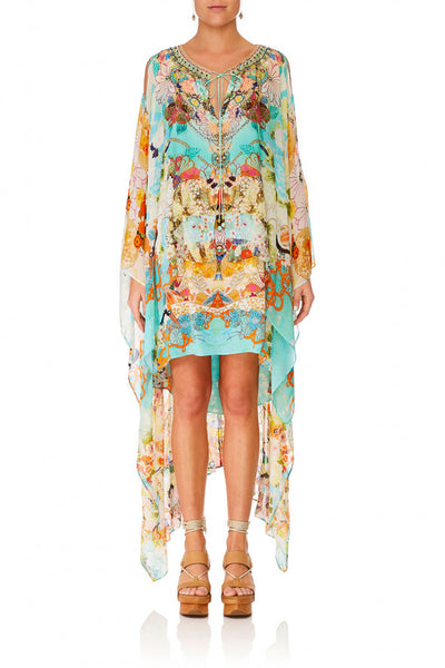 Long Sheer Overlay Dress- Retro Rainbow