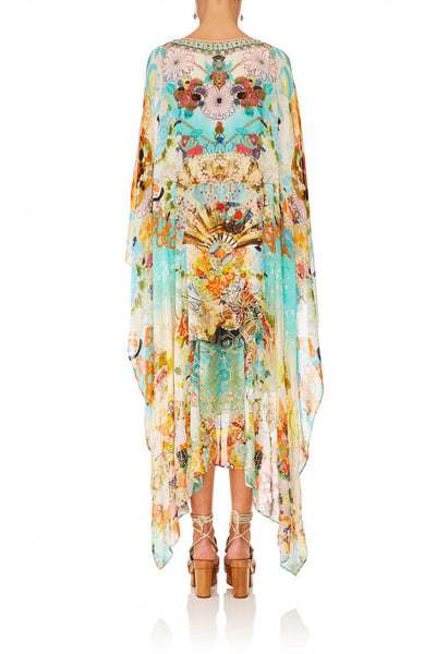 Long Sheer Overlay Dress- Retro Rainbow