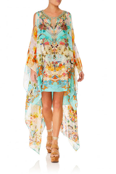 Long Sheer Overlay Dress- Retro Rainbow