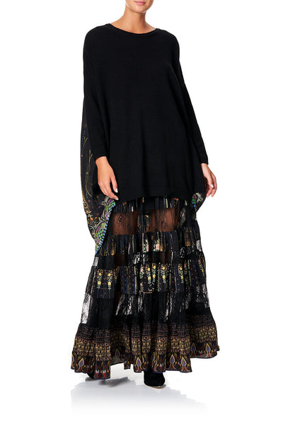 Long Sleeve Jumper W/ Print Back- Rebelle Rebelle