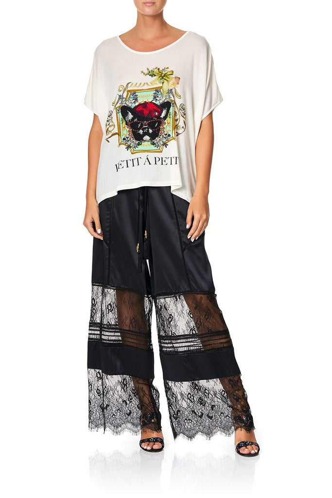 Loose Fit Round Neck Tee- Joie De Vivre