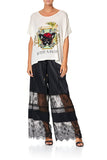 Loose Fit Round Neck Tee- Joie De Vivre