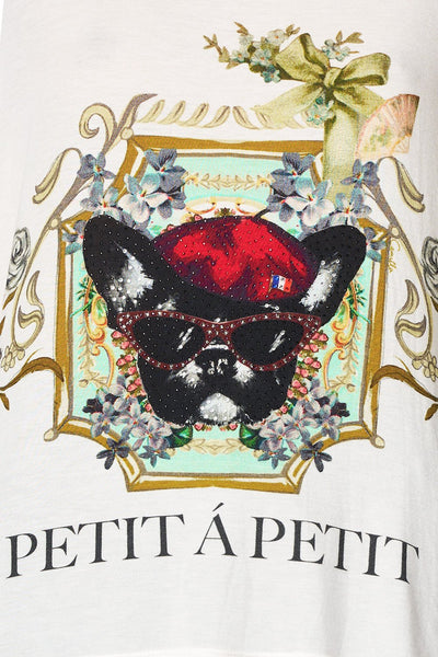 Loose Fit Round Neck Tee- Joie De Vivre