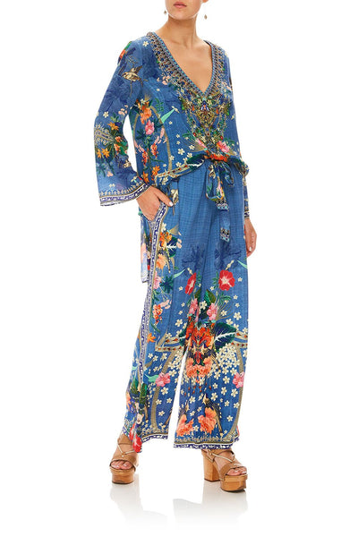 Lounge Trouser W/ Tie Waist- Faraway Floral