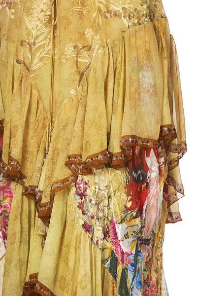 Maxi Skirt W/ Double Frill- Among The Gumtrees