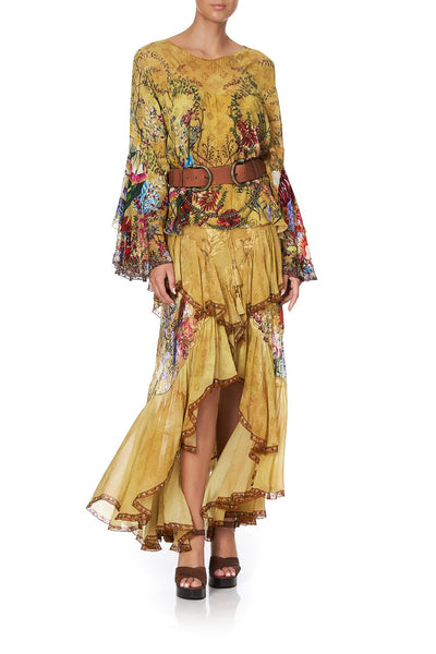 Maxi Skirt W/ Double Frill- Among The Gumtrees