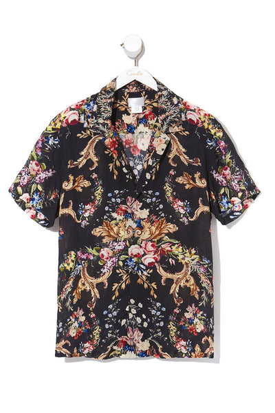 Mens Short Sleeve Shirt- Friend In Flora