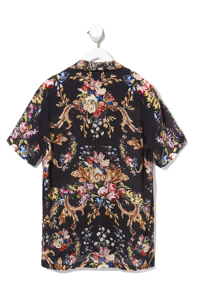 Mens Short Sleeve Shirt- Friend In Flora