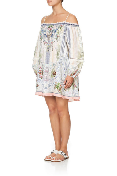 Off Shoulder Dress W/ Straps- Beach Shack