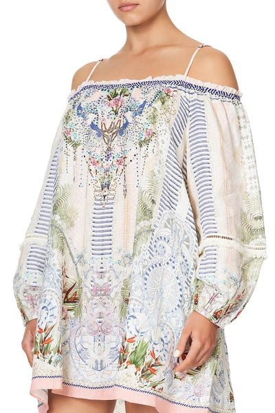 Off Shoulder Dress W/ Straps- Beach Shack