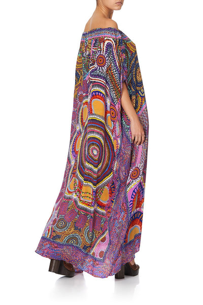 Off Shoulder Kaftan W/ Split- Warlu Dreaming