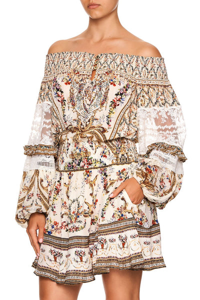 Off Shoulder Short Dress- Olympe Ode