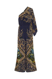 One Shoulder Flared Jumpsuit- Seven Day Weekend