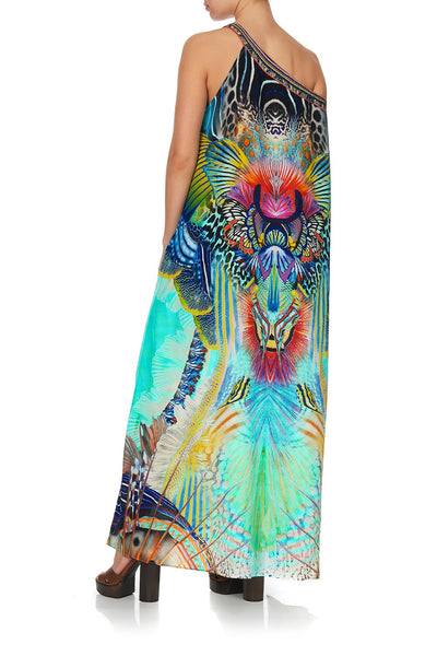 One Shoulder Kaftan Backup W/ Neckband- Reef Warrior