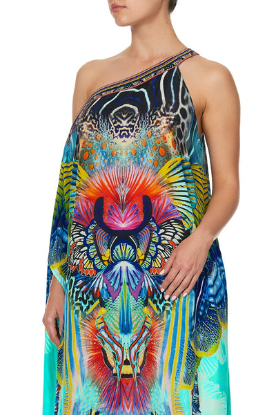 One Shoulder Kaftan Backup W/ Neckband- Reef Warrior