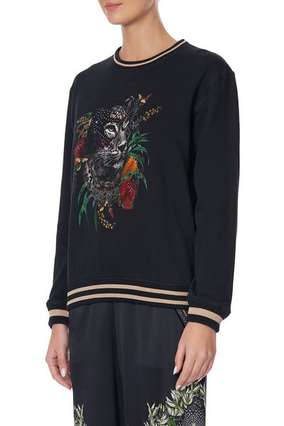 Round Neck Sweater- Botanical Chronicles