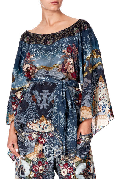 Round Neck Top W/ Belt- Hotel Bpheme