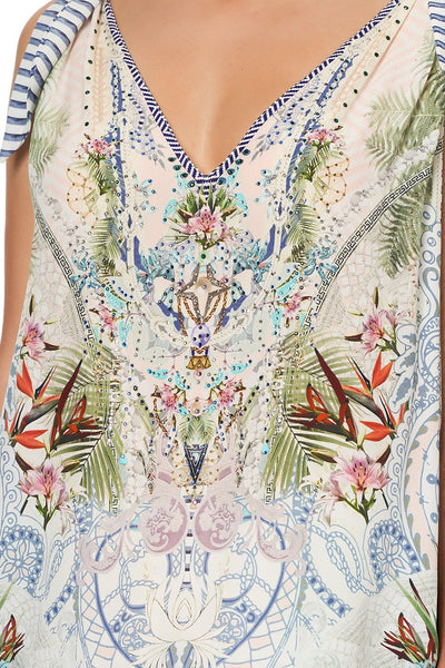 Scarf Tie Top- Beach Shack