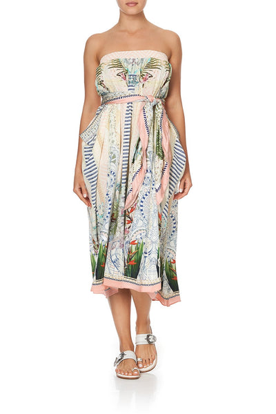 Shirred Waist Pocket Skirt- Beach Shack