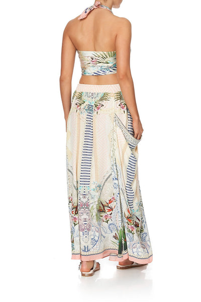 Shirred Waist Pocket Skirt- Beach Shack