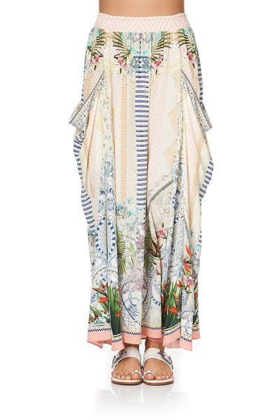 Shirred Waist Pocket Skirt- Beach Shack