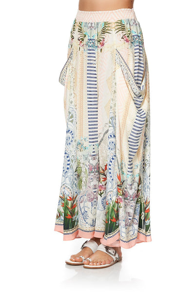 Shirred Waist Pocket Skirt- Beach Shack