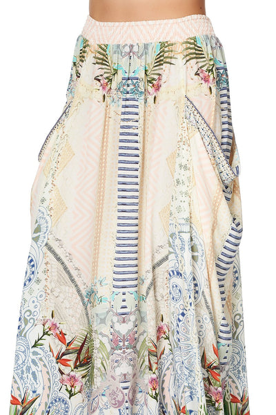 Shirred Waist Pocket Skirt- Beach Shack