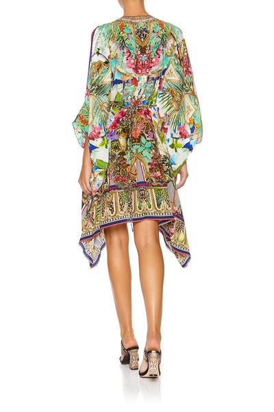 Short Kaftan W/ Hardware- Champagne Coast