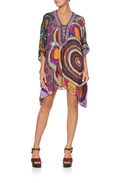 Short Lace Up Kaftan- Warlu Dreaming