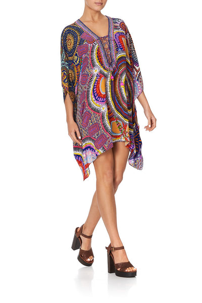 Short Lace Up Kaftan- Warlu Dreaming