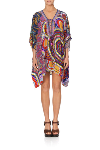 Short Lace Up Kaftan- Warlu Dreaming