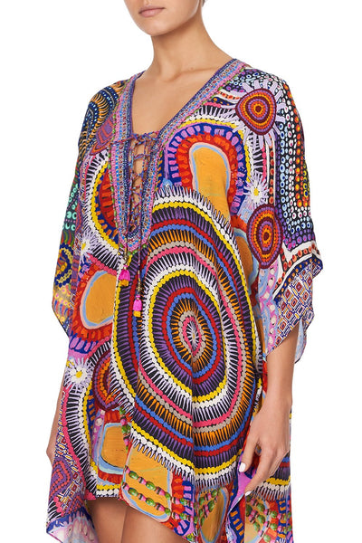 Short Lace Up Kaftan- Warlu Dreaming