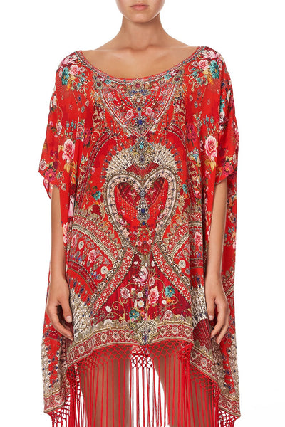 Short Round Neck Kaftan- Cameos Can Can