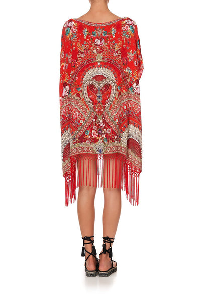 Short Round Neck Kaftan- Cameos Can Can