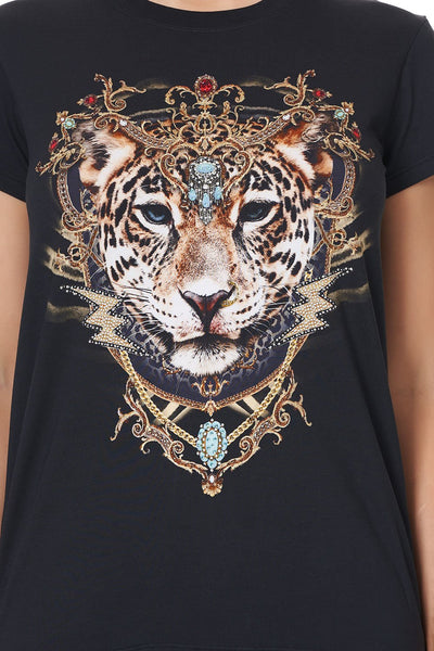 Slim Fit Round Neck Tee- Studio 54