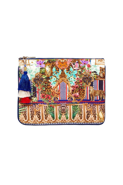 Small Canvas Clutch- Champagne Coast