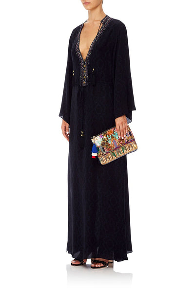 Small Canvas Clutch- Champagne Coast