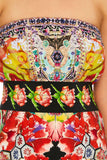Strapless Jumpsuit W/ Belt- Painted Land
