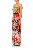 Strapless Jumpsuit W/ Belt- Painted Land