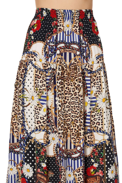 Tiered Skirt W Tie Up Detail- Dear Brigitte